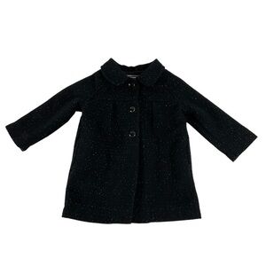 Gymboree Baby Girl Black Sparkle Dress Coat   12-24 Months A-line or swing coat